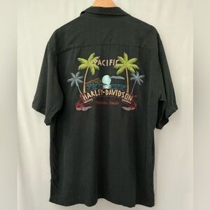 Pacific Harley-Davidson Honolulu Men’s Hawaiian Shirt Size L